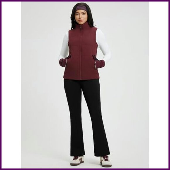 Fleece Lined Flare Yoga Pants Winter Thermal Bootcut Leggings Warm - Picture 4 of 8